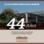 Saludamos al Colegio Preuniversitario Gral. San Martín en su 44 aniversario de creación