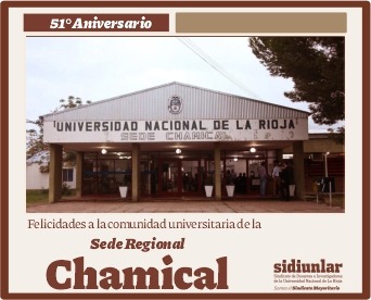 ¡Feliz aniversario para la sede universitaria de Chamical!